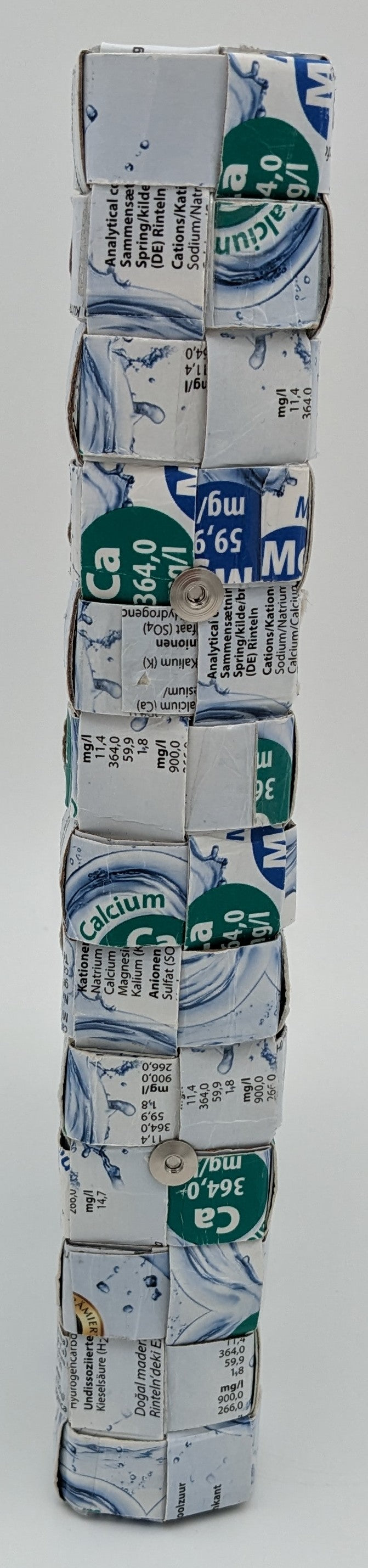 Upcycling-Organizer aus Tetrapacks - A5 mit Steckschloss u. Ringbuchmechanik