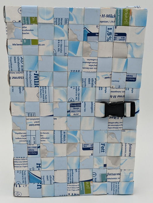 Upcycling-Ringbuchmappe A5 aus Tetrapacks