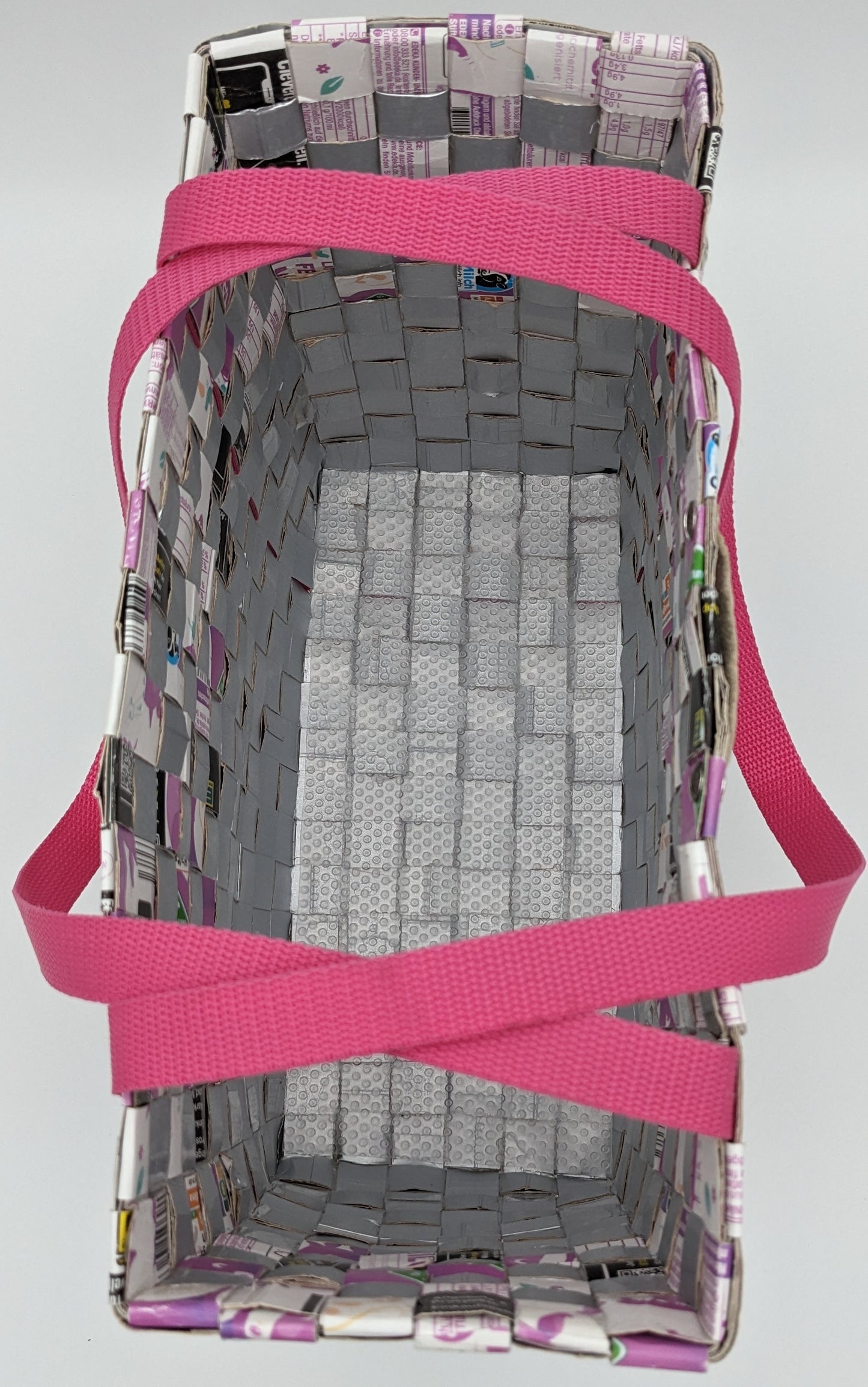 Upcycling-Einkaufstasche aus laktosefreien Milchtetrapacks – limitiert & farbenfroh