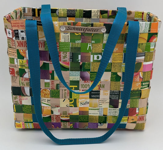 nachhaltige Einkaufstasche aus recycelten Tetrapack-Safttüten